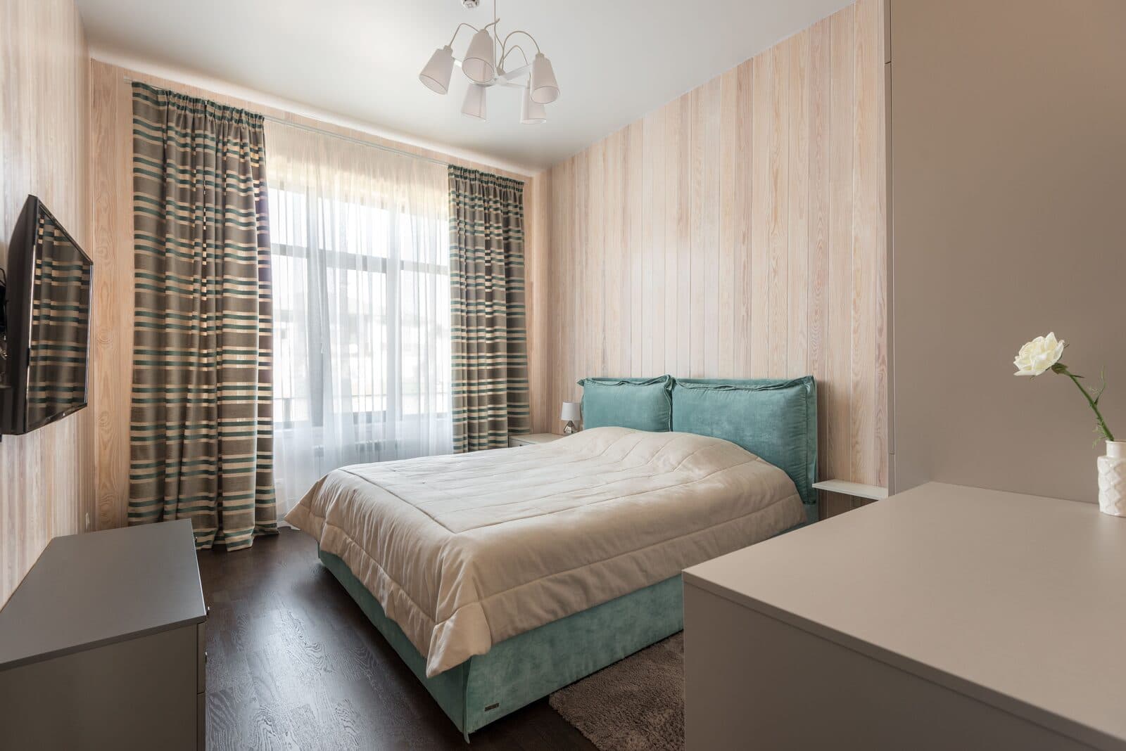 Kamar tidur apartemen untuk paket 1 Bedroom