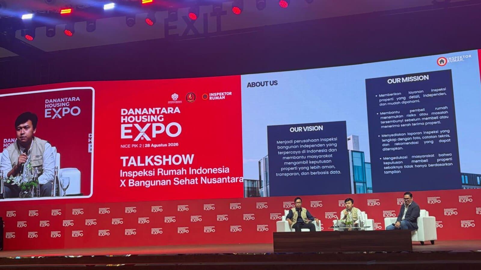 Tim Inspektor Rumah di panggung talkshow Danantara Housing Expo 2026