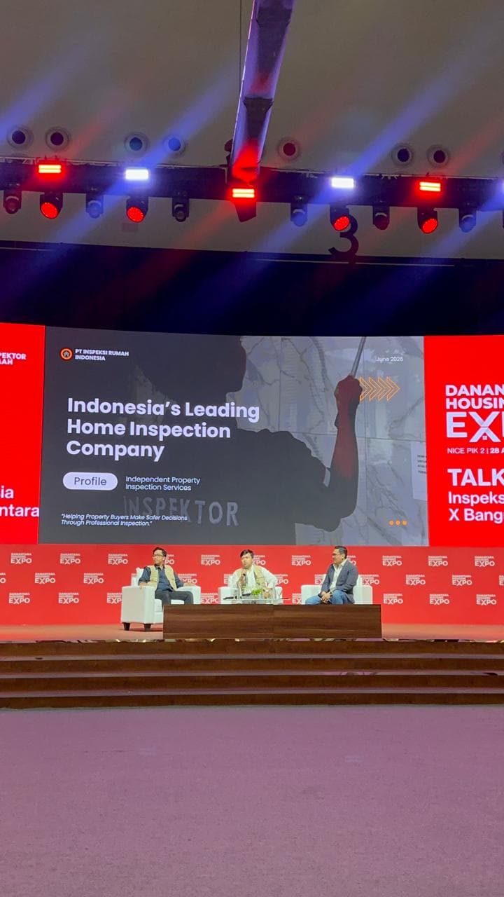 Sesi talkshow edukasi inspeksi rumah di Danantara Housing Expo 2026