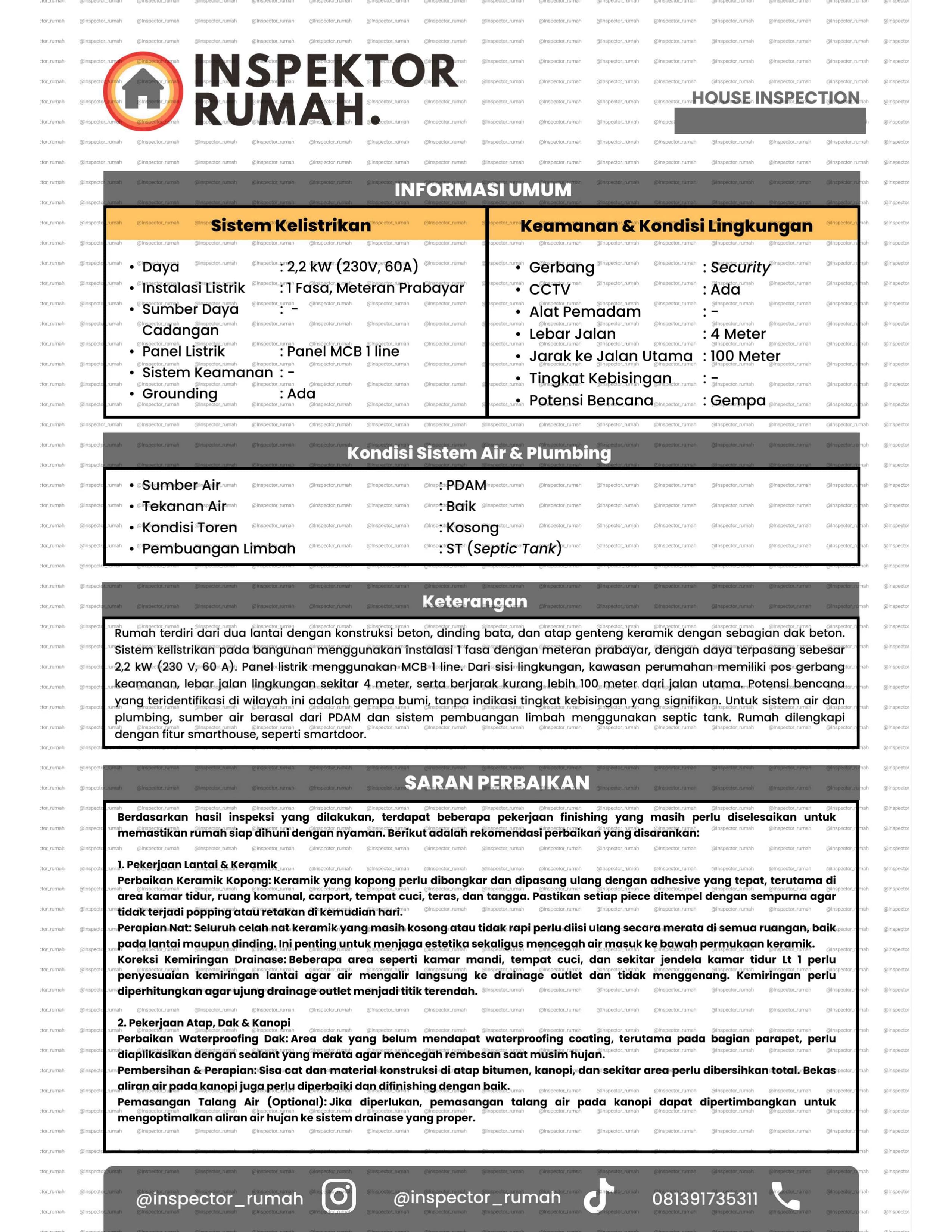 Preview laporan inspeksi halaman 2